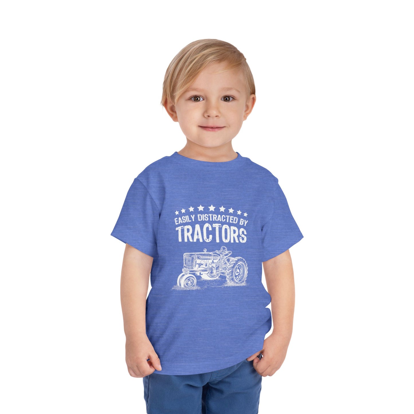 Easily Distracted by Tractors Toddler Tee, Cute Kids Shirt, Farm Theme Clothing, Tractor Lover Gift, Birthday Outfit, Playtime Tee