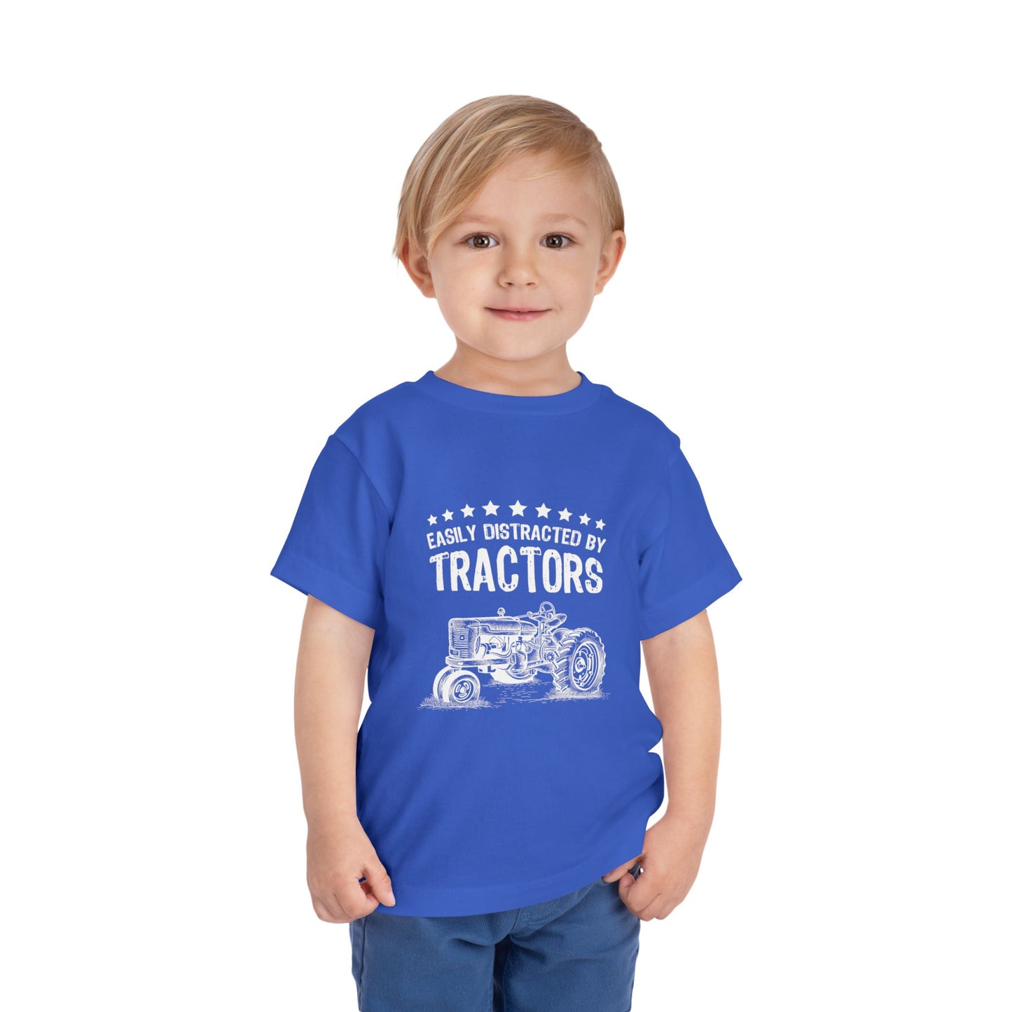 Easily Distracted by Tractors Toddler Tee, Cute Kids Shirt, Farm Theme Clothing, Tractor Lover Gift, Birthday Outfit, Playtime Tee